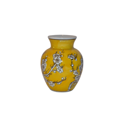 Jarrón porcelana amarillo S