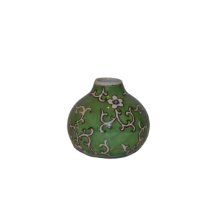 Jarrón porcelana verde