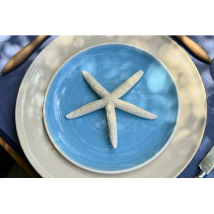 Plato azul celeste