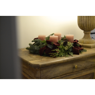 Corona de adviento vela arena