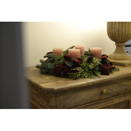 Corona de adviento vela arena