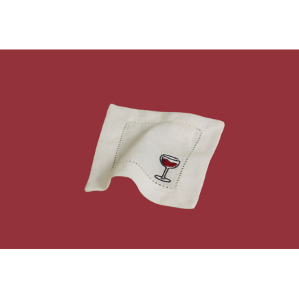 Servilleta cóctel copa de vino