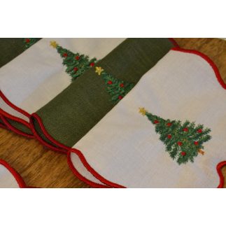 Servilleta cóctel arbol navidad