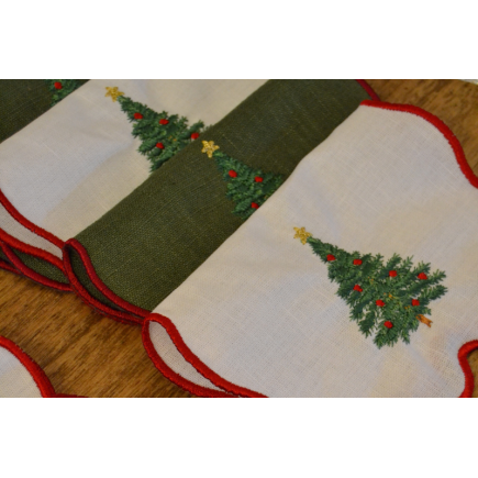 Servilleta cóctel arbol navidad