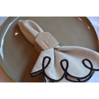 Servilletero casita cerámica