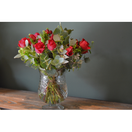 Copa cristal con ramo