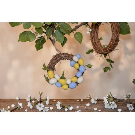 Corona de pascua azul