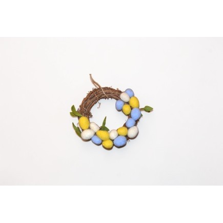 Corona de pascua azul