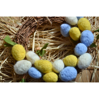 Corona de pascua azul