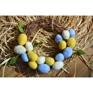 Corona de pascua azul