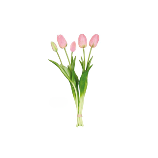 Manojo tulipanes artificiales rosa
