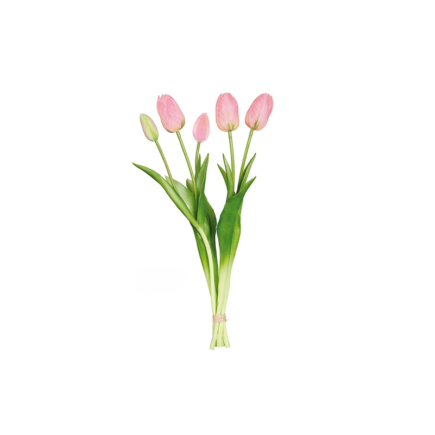 Manojo tulipanes artificiales rosa