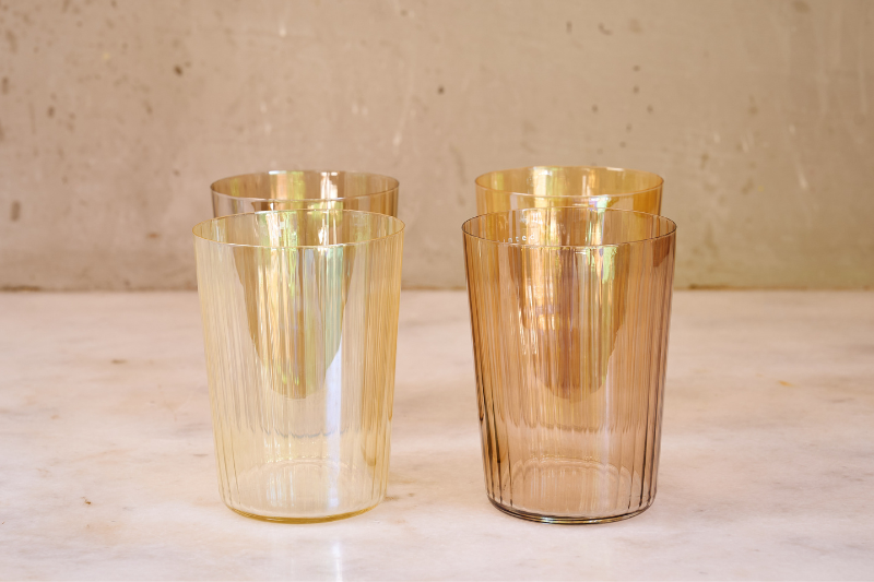 Set 4 vasos amber