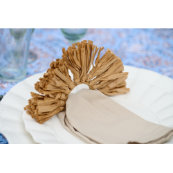 Servilletas algodón beige