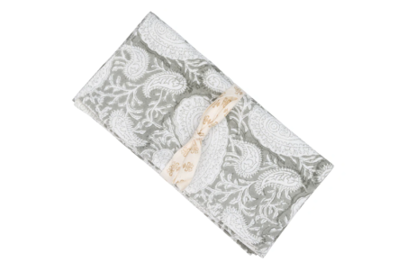 Set 4 servilletas estampadas gris