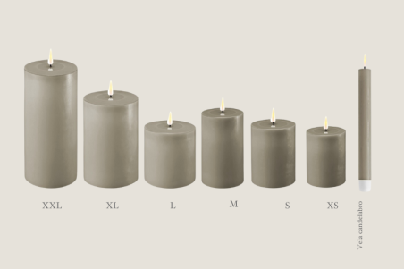 Velas led gris