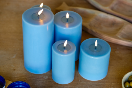 Velas led blue