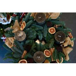 Corona de adviento vela verde