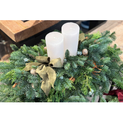 Centro de mesa navidad - Vela Blanca