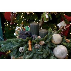 Centro de mesa - Vela Gris