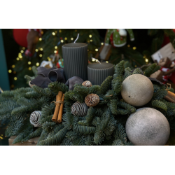 Centro de mesa - Vela Gris