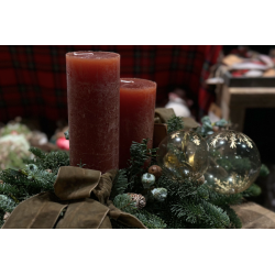 Centro de mesa navideño - Vela caramelo