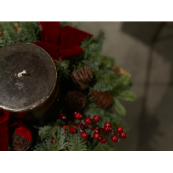 Centro de mesa navideño Velón verde