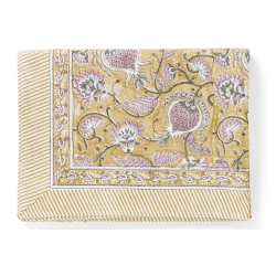 Mantel pom. rosa-amarillo