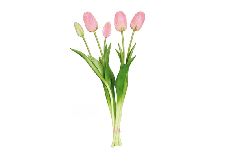 Manojo tulipanes artificiales rosa