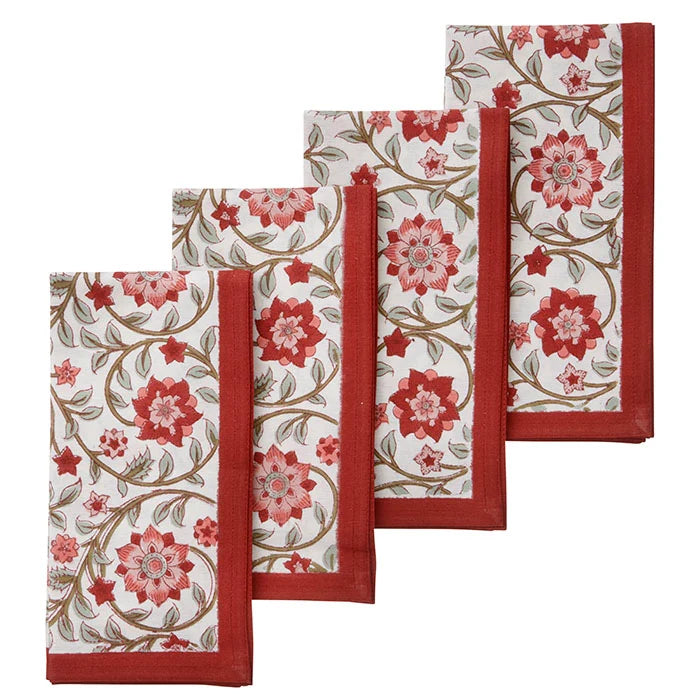 Set 4 servilletas scarlet